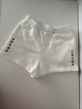 white Roller Rabbit sweat Women's Heart-Accent Lounge Shorts XS